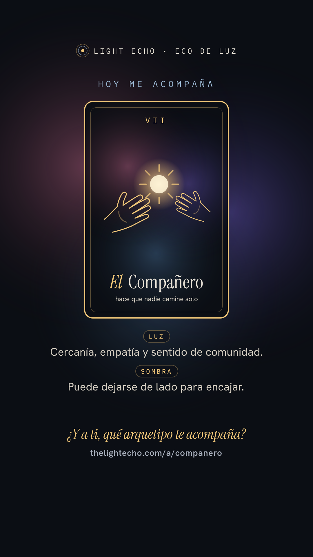 Tarjeta vertical: hoy me acompaña El Compañero