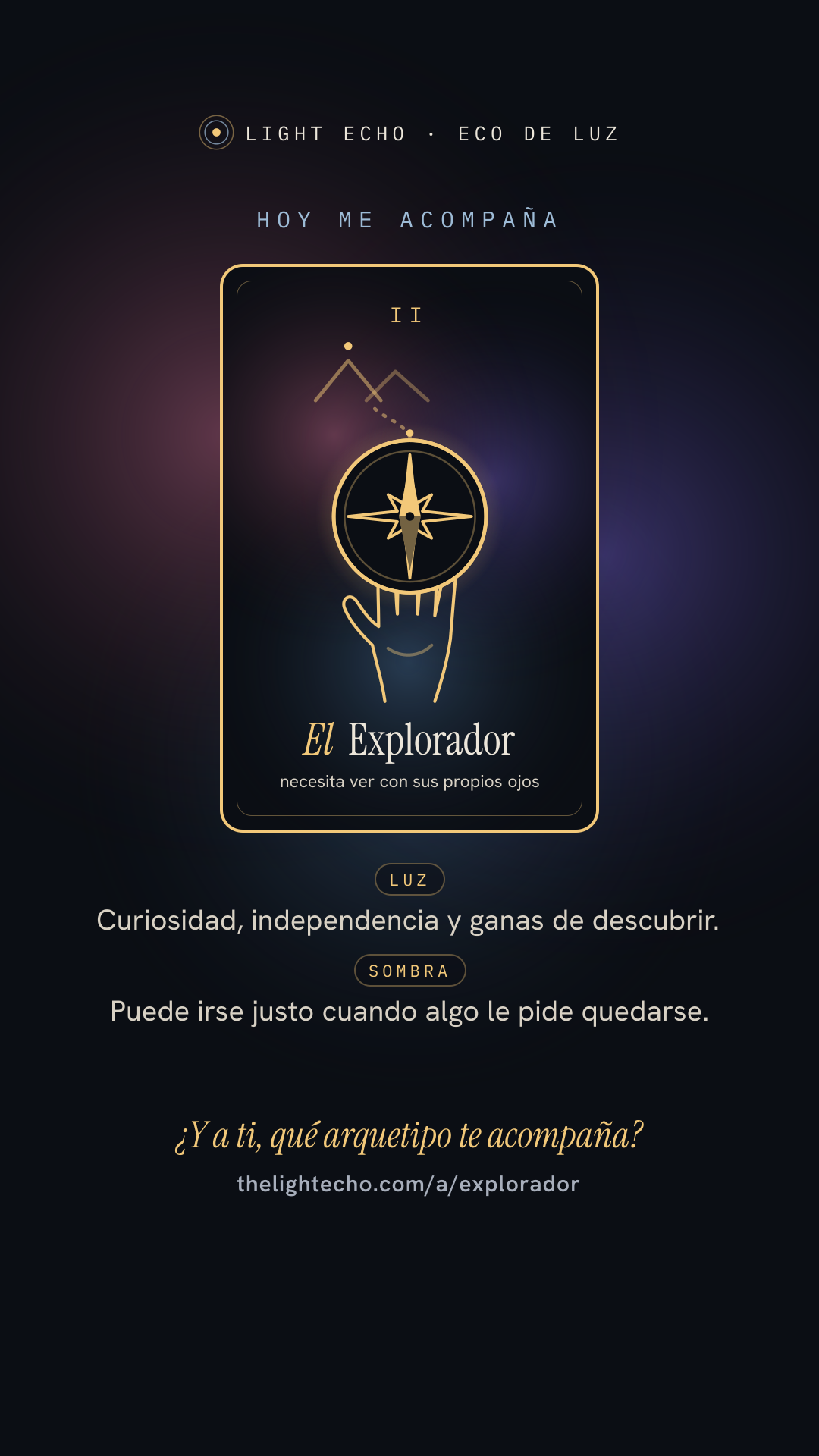 Tarjeta vertical: hoy me acompaña El Explorador